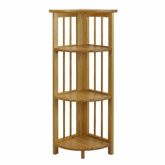 Casual Home 4 Shelf Corner Bookcase, Natural WEQ3_K2DWC51