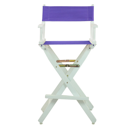 Casual Home 30x22 Director&s Chair White Frame, Purple Canvas QPM5_N4UKV05